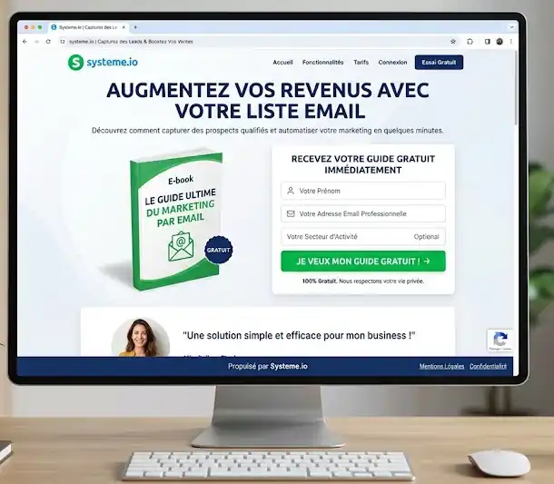 page de capture systeme io