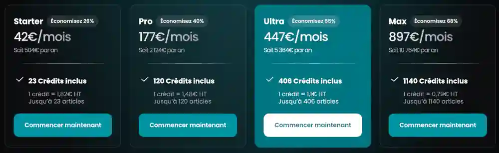 Tarifs de Wisewand et détails des offres