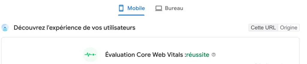 Vitesse de chargement et Core Web Vitals