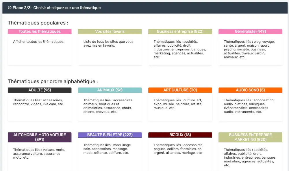 Un réseau de sites thématiques exclusif avec linksclub