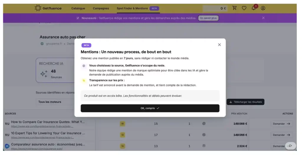Spot Finder & Mentions : identifier et intégrer des opportunités de visibilité