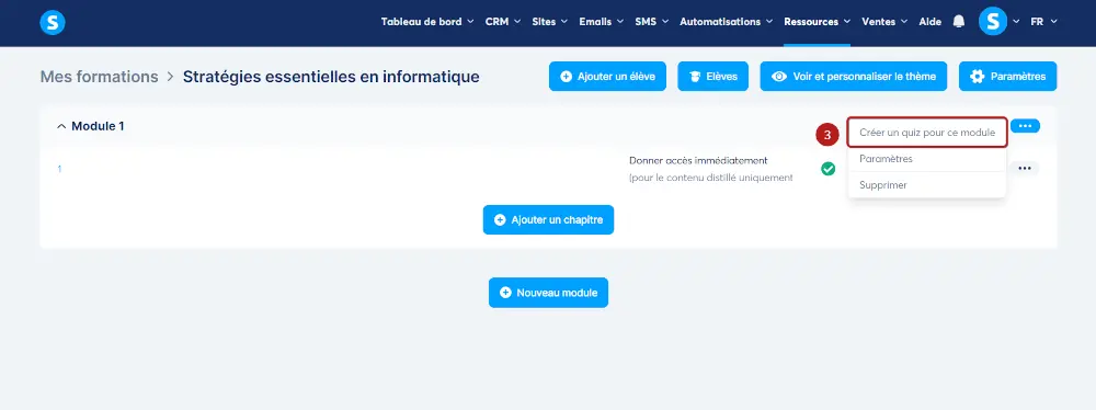 creation quiz systeme io
