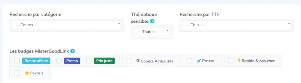 Strategies de filtrage par thématique et trafic