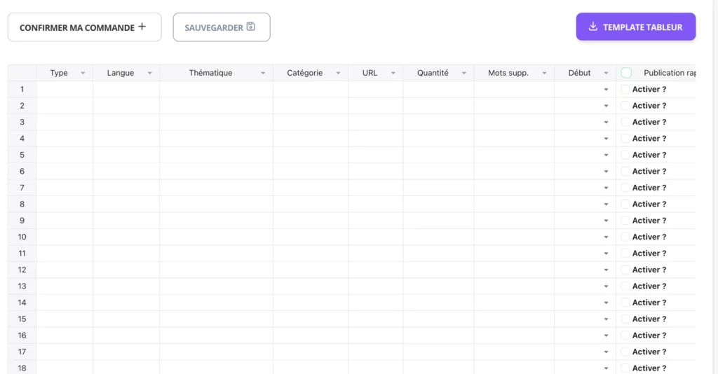 Utilisation du mode tableur sur Linkuma : fonctionnement et bonnes pratiques