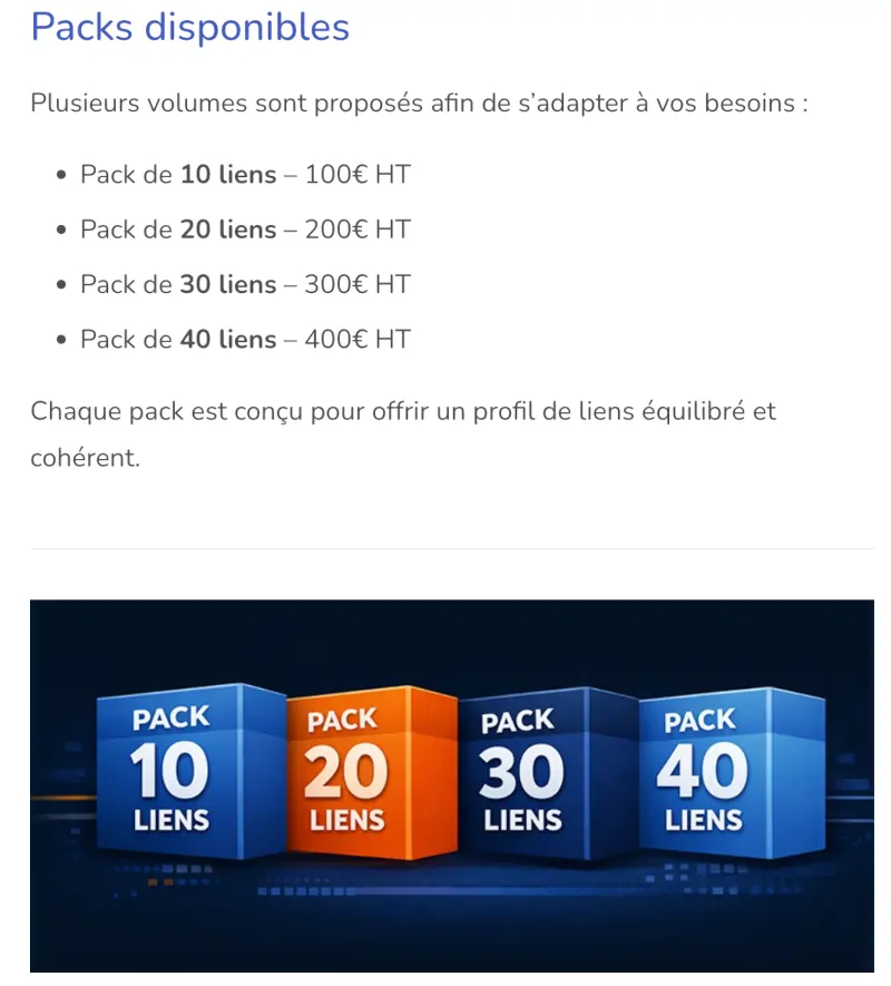 Les packs de liens SEO MisterGoodLink : une solution pour renforcer son référencement