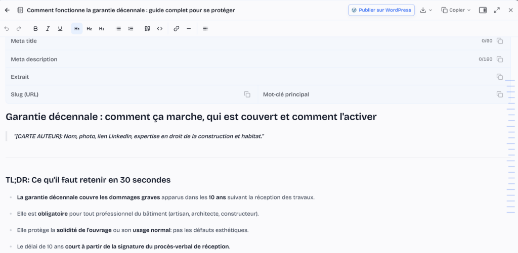 ChatSEO : un outil de rédaction SEO impressionnant pensé pour la performance