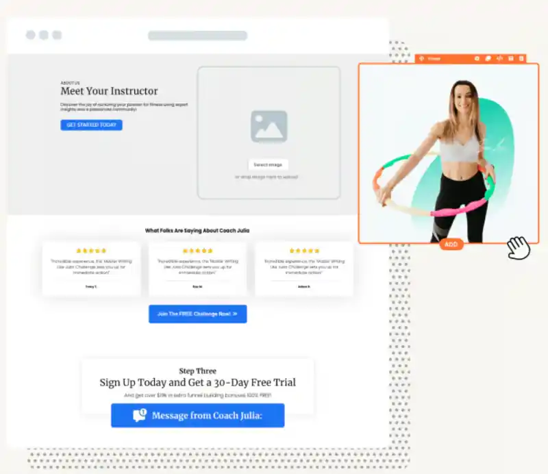 Éditeur de pages visuel clickfunnels