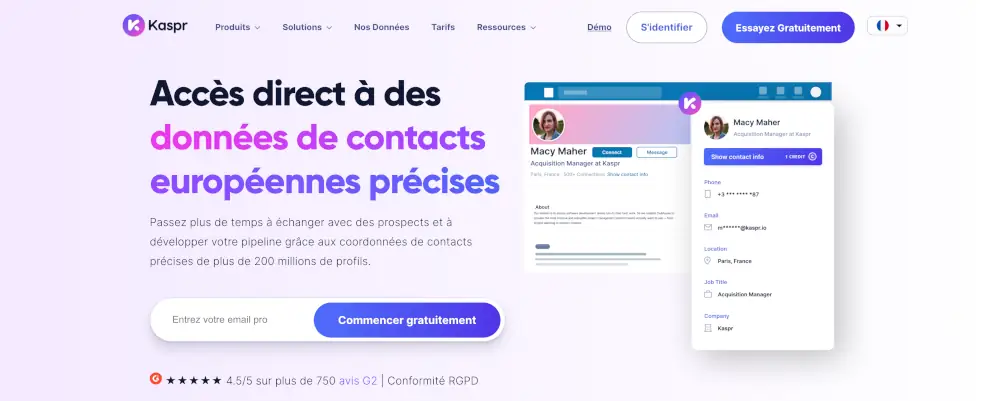Kaspr : l'extension pour enrichir tes bases de données