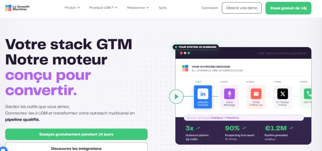 LaGrowthMachine : l'artillerie lourde pour tes équipes sales