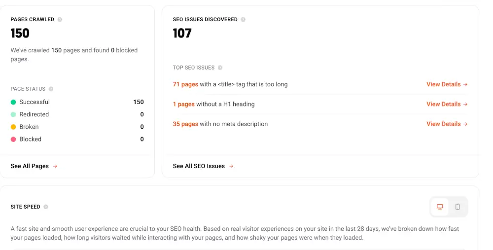 Audit SEO du site