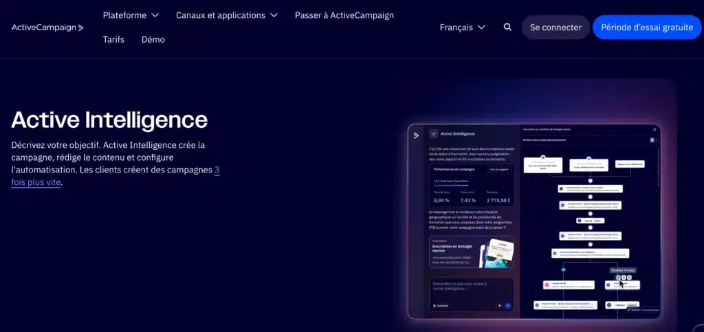 3. ActiveCampaign - Le meilleur pour l'automation avancée