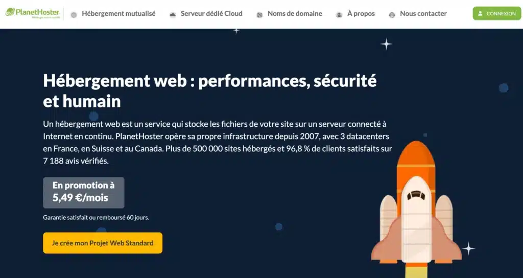 5. PlanetHoster - La flexibilité pour les projets ambitieux