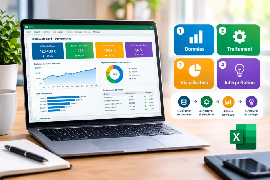 Dashboards Excel : les 4 blocs et la méthode pour les construire