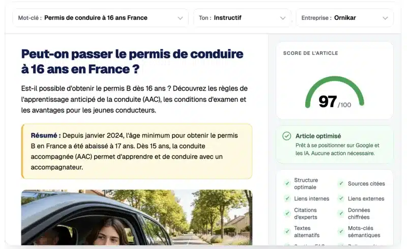 Génération de contenu