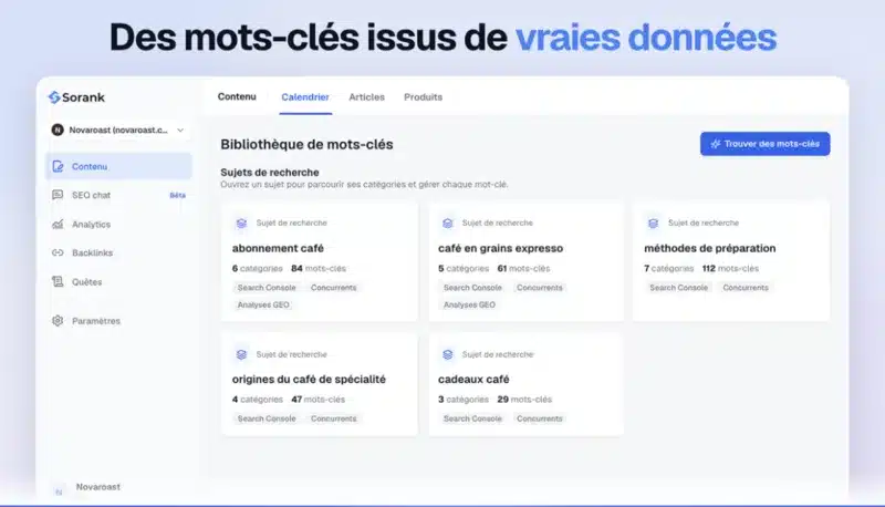 recherche mots clés